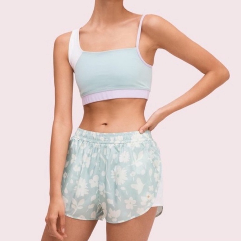 Kate Spade mint floral athletic shorts